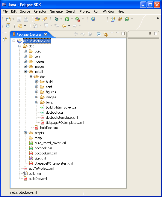 The 'install'-directory of DocBook.sml